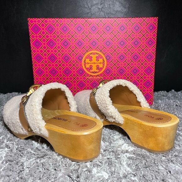 NIB Tory Burch Jessa Shearling Clog - Picture 9 of 13
